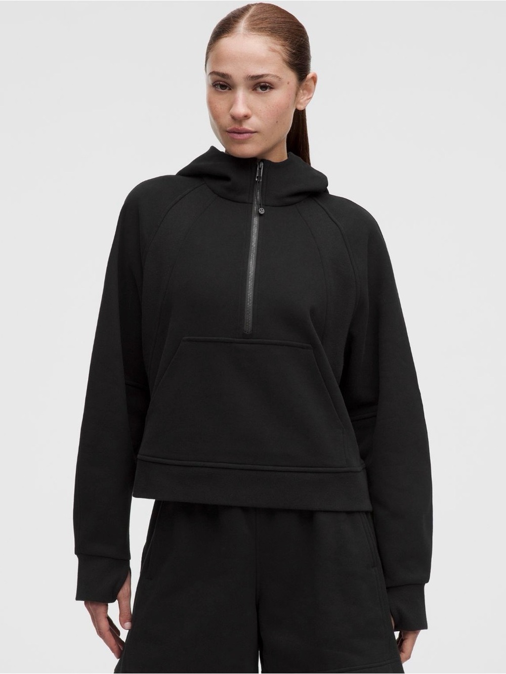 lululemon Black Half-Zip Scuba Hoodie
